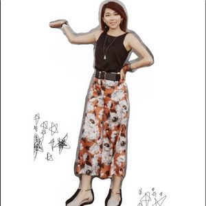 Flora Cropped Wide Leg Pant